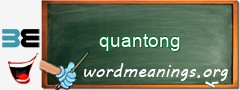 WordMeaning blackboard for quantong